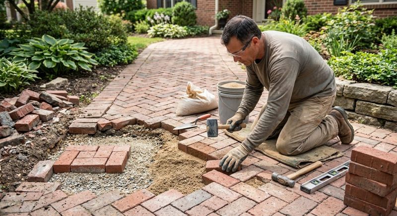 Brick Hardscape Repair in Dallas, TX