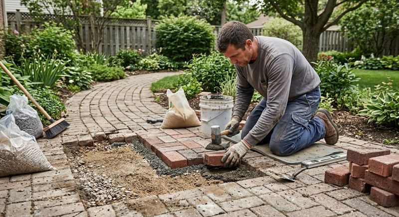 Brick Pathway Repair in Dallas, TX