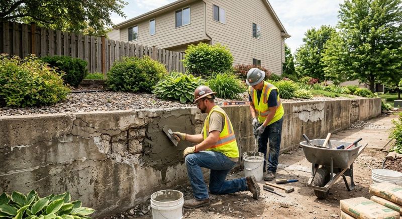 Brick Retaining Wall Repair in Dallas, TX