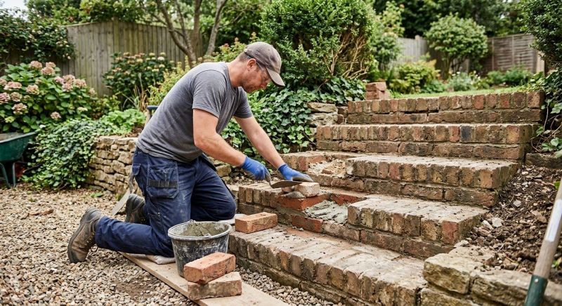Brick Stairs Repair in Mesquite, TX