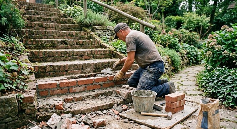 Brick Steps Repair in Dallas, TX