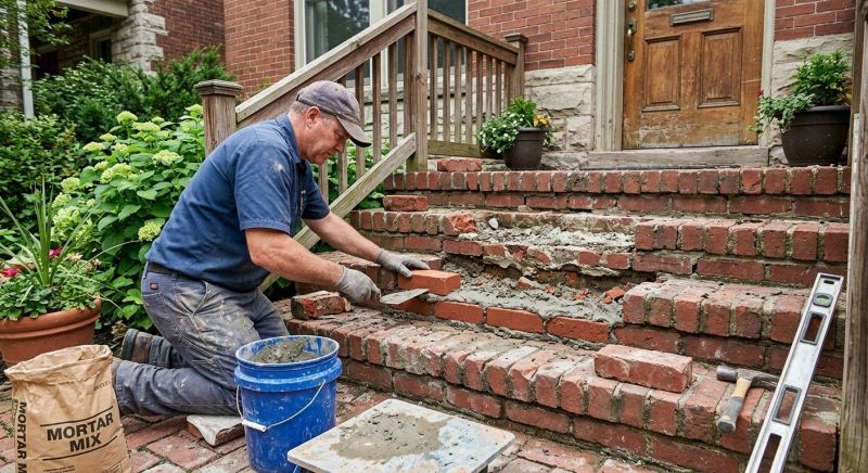 Brick Stoop Repair in Dallas, TX