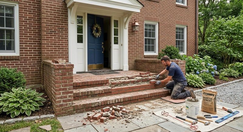 Brick Stoop Repair in Dallas, TX