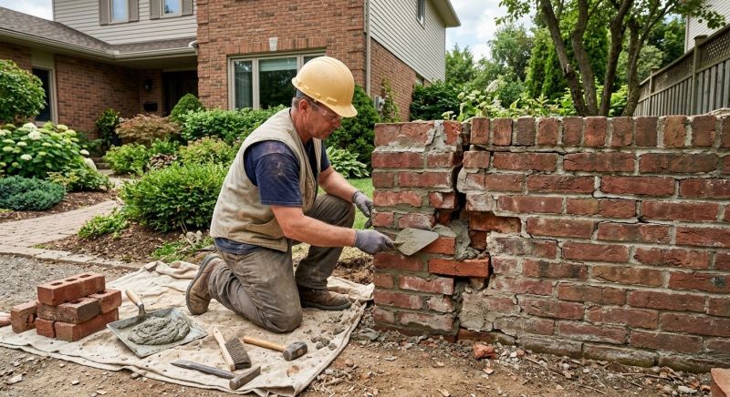 Brick Wall Repair in Richardson, TX