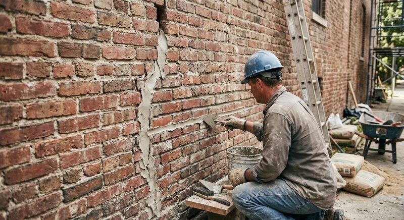 Brick Wall Repair in Waxahachie, TX