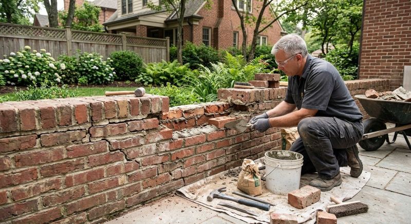 Brick Wall Repair in Wylie, TX