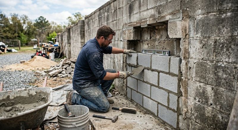 Concrete Block Repair in Forney, TX