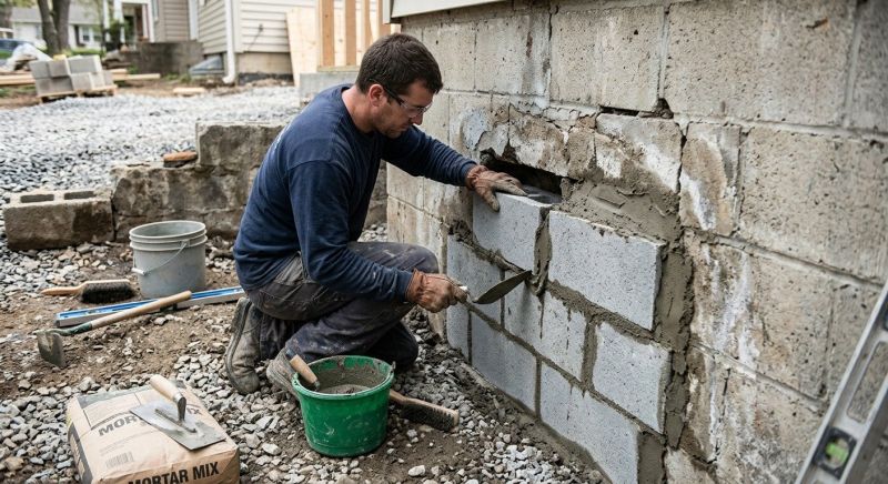 Concrete Block Repair in Forney, TX