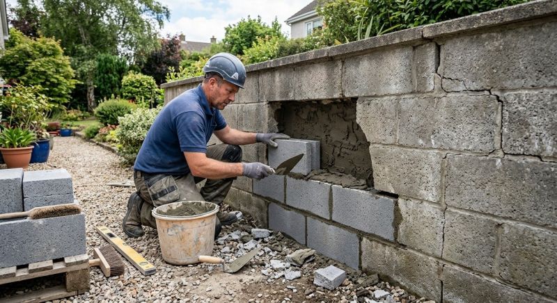 Concrete Block Repair in Plano, TX