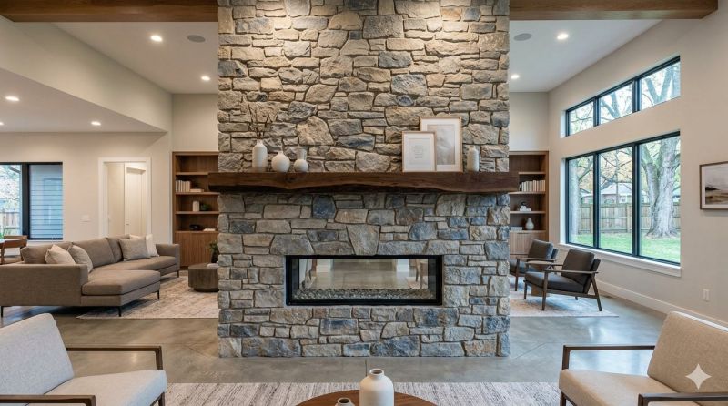 Stone Chimney Installation in Forney, TX