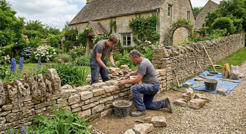 Stone Wall Repair in Cedar Hill, TX