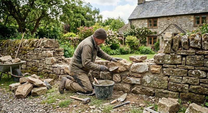 Stone Wall Repair in Sachse, TX